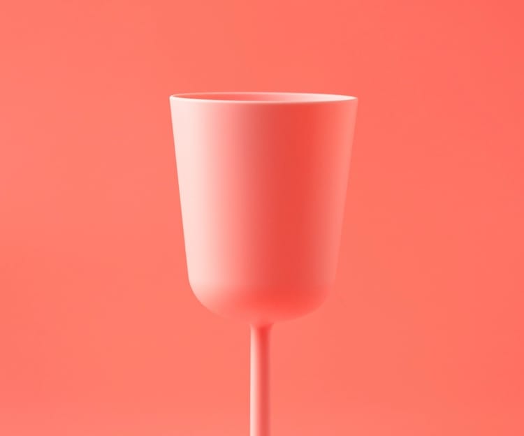 cup with pink background
